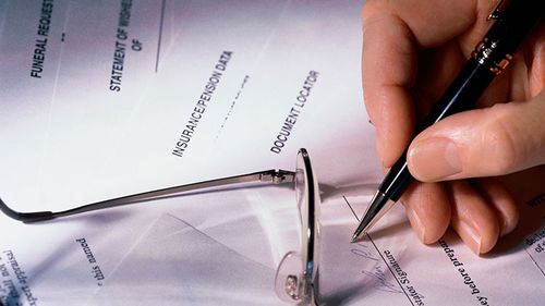 Person signing an irrevocable life insurance trust.